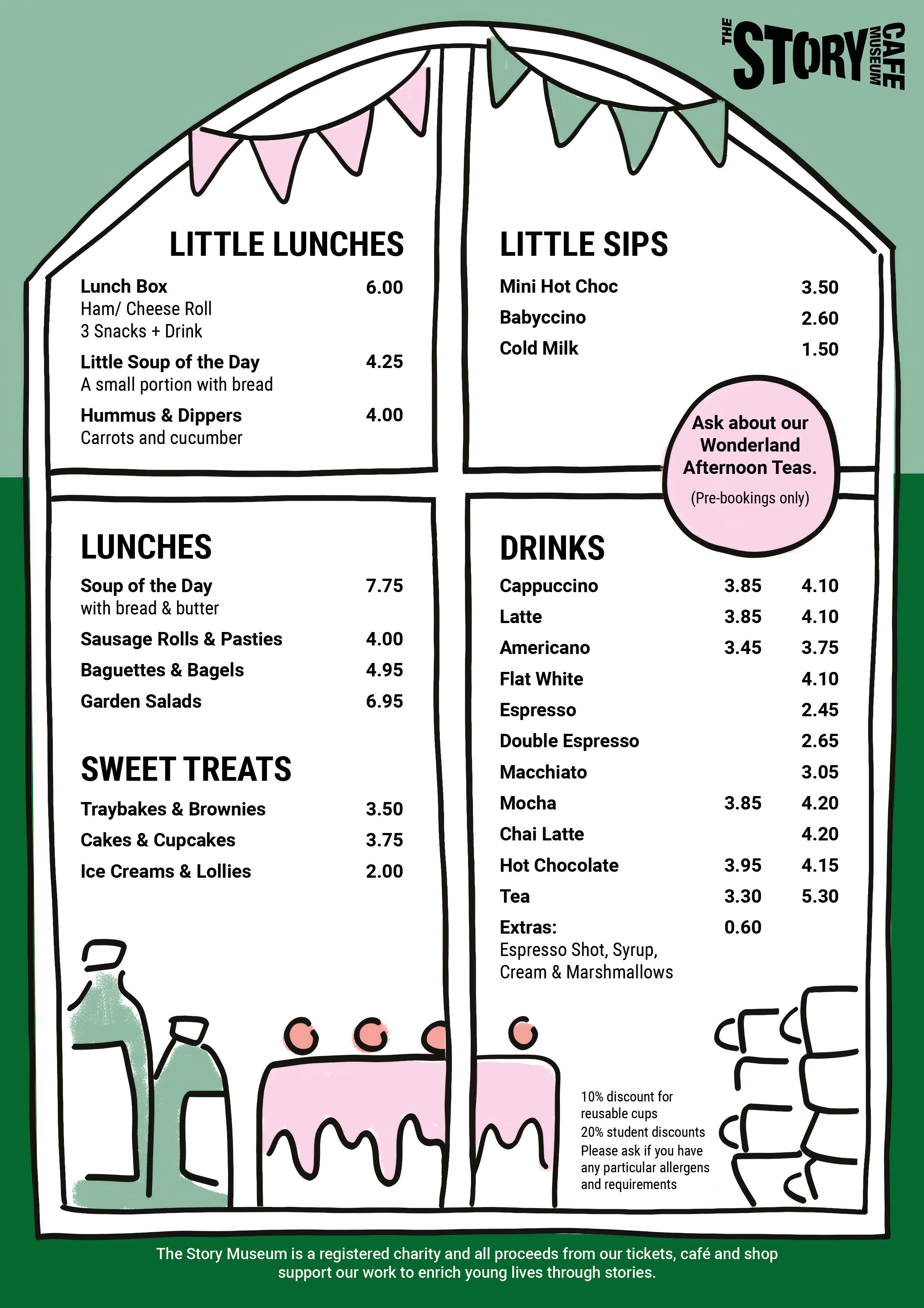 The Story Museum Cafe Menu